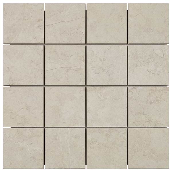 Corretta Sand Beige 3x3 Matte Porcelain Mosaic Tile in Sand, Beige, View 7, open zoomed image