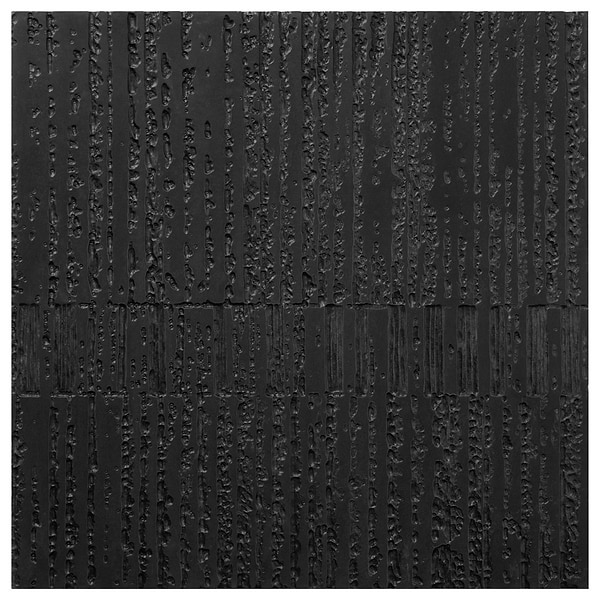 Stretto Carved Black Jade 16x16 Textured Honed Marble Tile in Black, View 7, open zoomed image