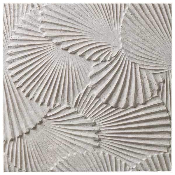 Okeanos Carved Silver Travertine 16x16 3D Honed Tile
