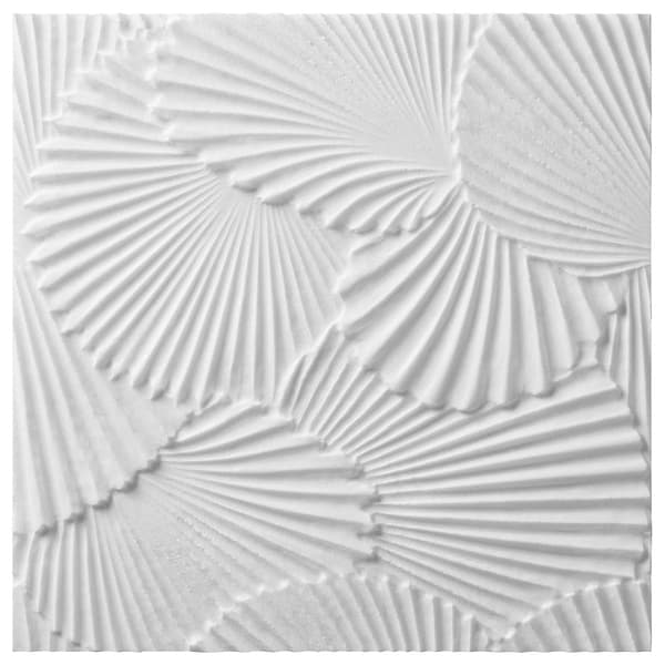 Okeanos Carved White Thassos 16x16 3D Honed Marble Tile
