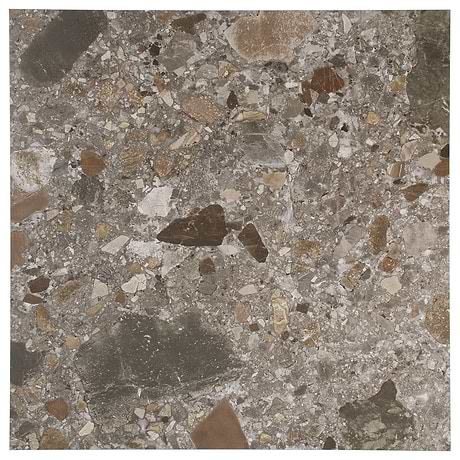 Rizo Fossil Gray 24x24 Terrazzo Look Matte Porcelain Tile