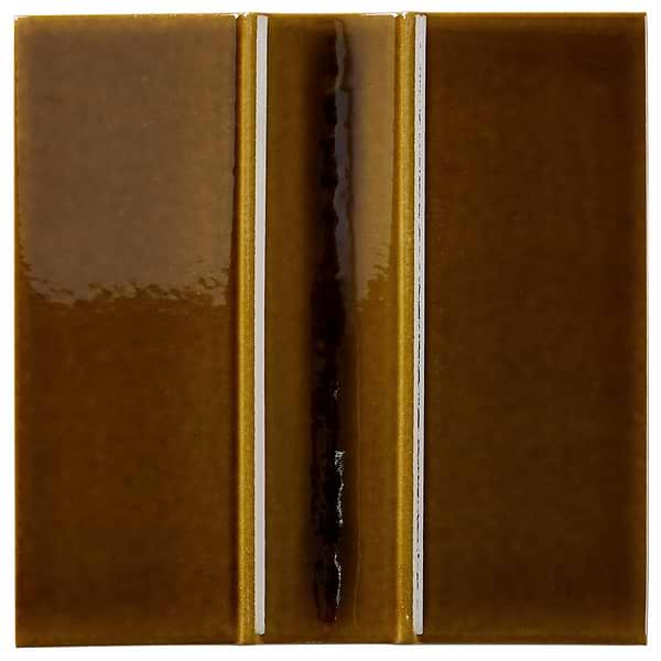 Kinro Dijon Yellow 6x6 3D  Crackled Glossy Porcelain Tile in Mustard Yellow, View 6, open zoomed image