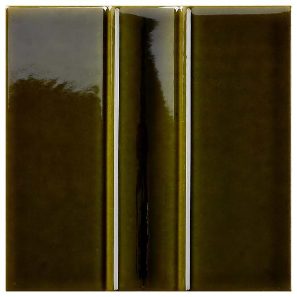 Kinro Moss Green 6x6 3D  Crackled Glossy Porcelain Tile in Green, View 6, open zoomed image