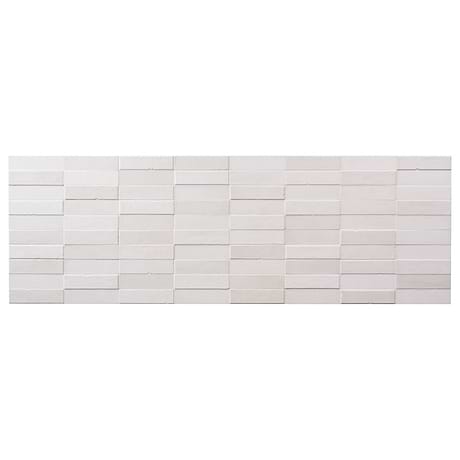 Devi Linen White 16x48 Textured Matte Ceramic Tile
