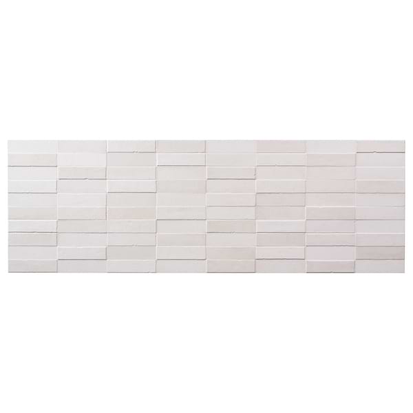 Devi Linen White 16x48 Textured Matte Ceramic Tile