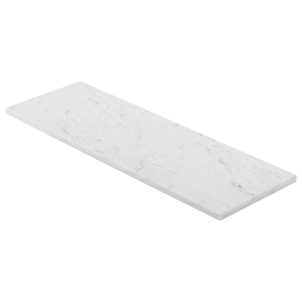 Bianco Carrara 6x18 Honed Marble Tile - Sample in White, View 7, open zoomed image