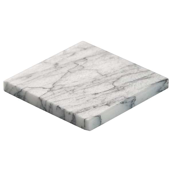 Velour Lilac 4x4 Leather Marble Tile in White, Purple, View 7, open zoomed image