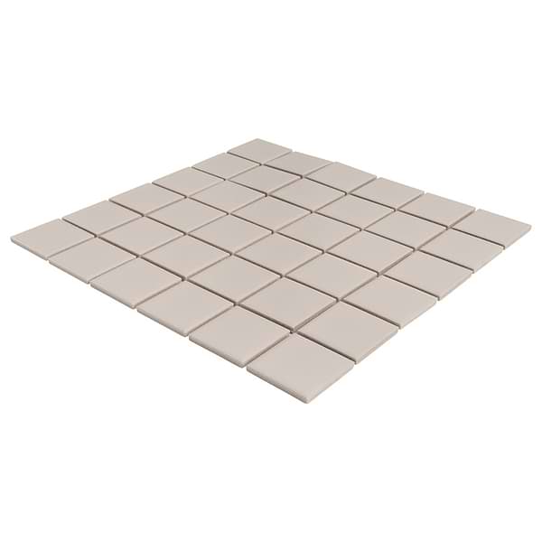 Serenity Pearl Beige 2x2 Matte Porcelain Mosaic Tile