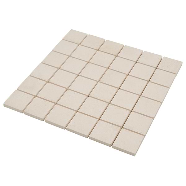 Simena Beige 2x2 Honed Limestone Mosaic Tile