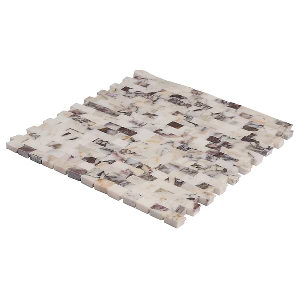 Calacatta Viola Premium Broken Joint Honed Marble Mosaic Tile