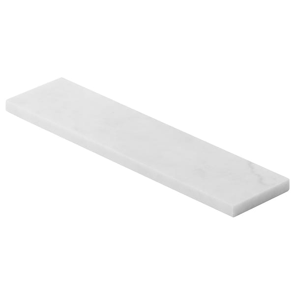 Bianco Carrara 2x8 Brushed Marble Tile in White, View 7, open zoomed image