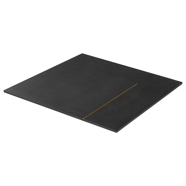 Lines Brass Inlay Black 24X24 Matte Porcelain Tile in Black and Gold, View 7, open zoomed image