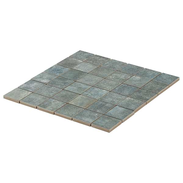 Flatiron 2.0 Aquamarine Green 2x2 Matte Porcelain Mosaic Tile by Angela Harris in Green, View 7, open zoomed image