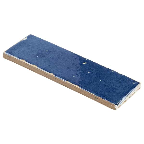 Essa Blue 2x6 Terracotta Look Polished Porcelain Tile in Blue, View 7, open zoomed image