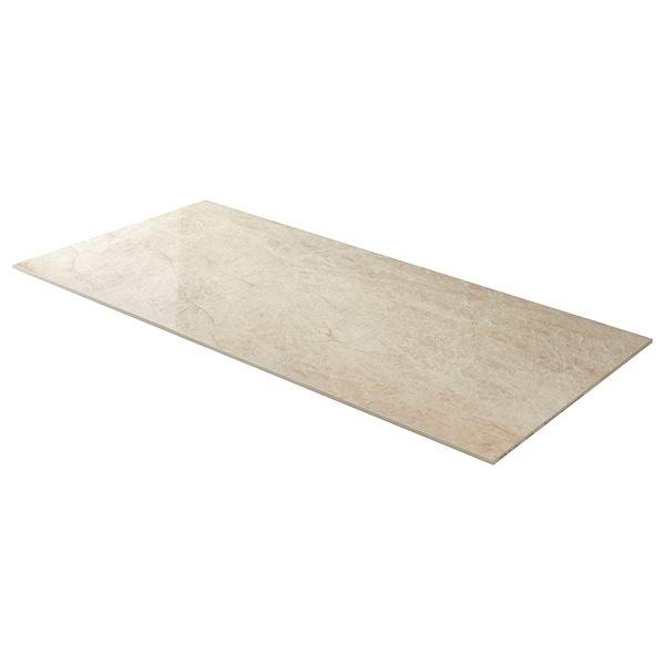 Grand Taj Mahal Champagne Beige 24x48 Stone Look Polished Porcelain Tile in Beige, View 7, open zoomed image
