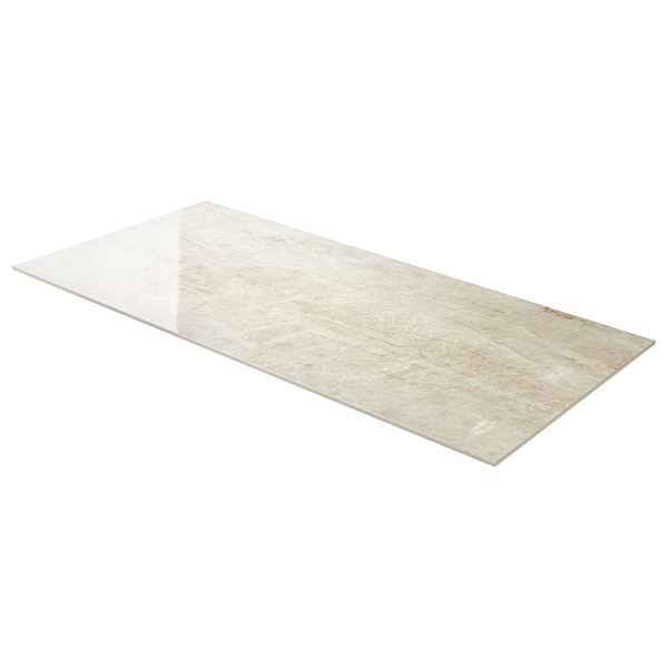 Grand Taj Mahal Lux Shimmer Pearl Beige 24x48 Stone Look Polished Porcelain Tile in Beige, View 7, open zoomed image