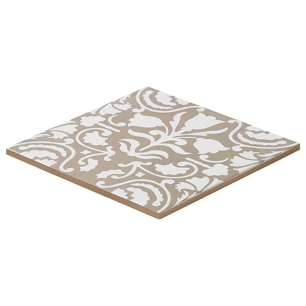 Elowynn Belle Sand Beige 8x8 Matte Porcelain Tile by Kravet in Beige & Cream, View 7, open zoomed image