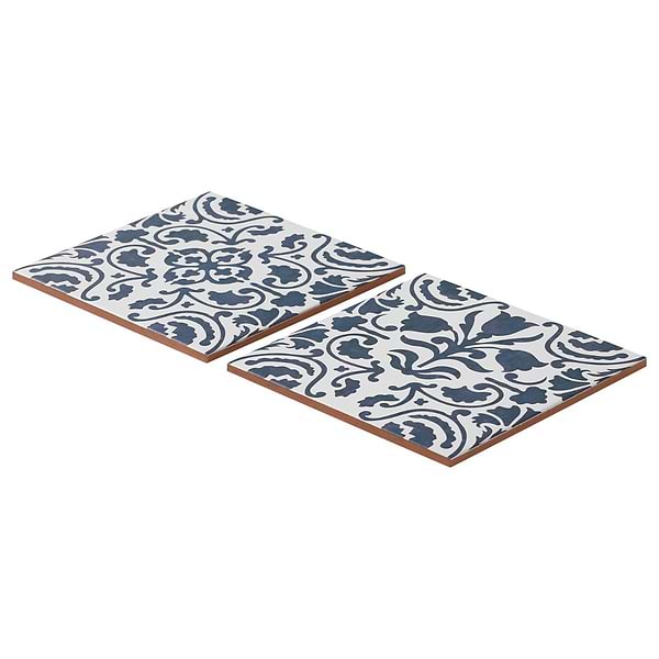 Elowynn Haven & Belle Cove White 8x8 Matte Porcelain Tile by Kravet in Blue, White, View 7, open zoomed image