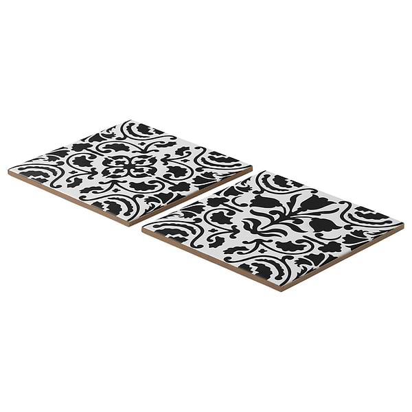 Elowynn Haven & Belle Eclipse White 8x8 Matte Porcelain Tile by Kravet in Green, White, View 7, open zoomed image