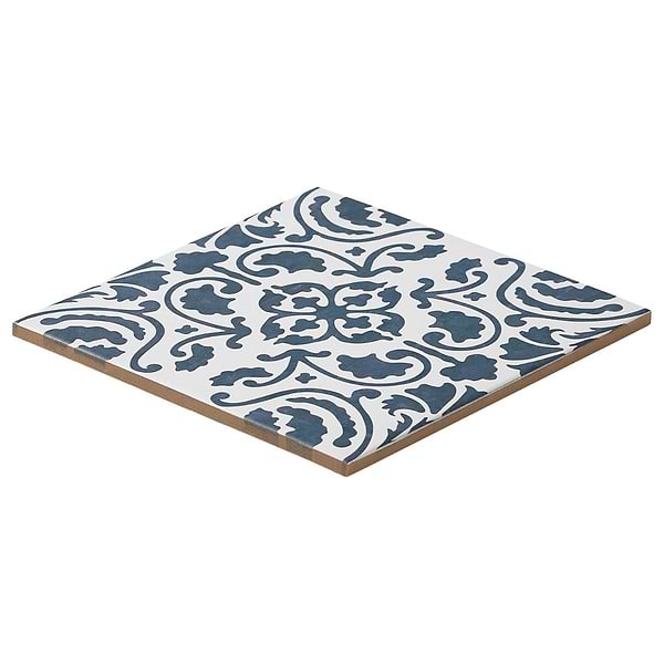 Elowynn Haven Cove White 8x8 Matte Porcelain Tile by Kravet in Blue, White, View 7, open zoomed image