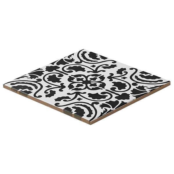 Elowynn Haven Eclipse White 8x8 Matte Porcelain Tile by Kravet in Black, White, View 7, open zoomed image
