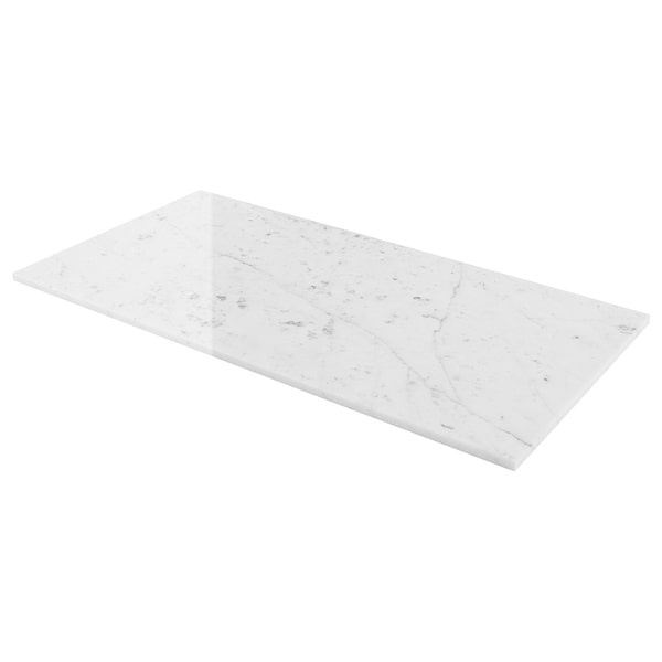Bianco Carrara Premium "C" 12x24 Polished Marble Tile in White, View 7, open zoomed image