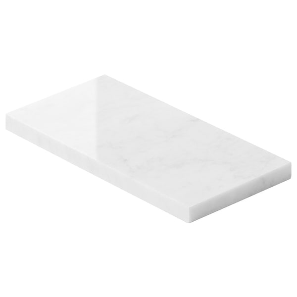 Bianco Carrara 3x6 Polished Marble Tile in White, View 7, open zoomed image