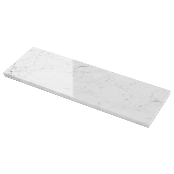 Bianco Carrara 4x12 Polished Marble Tile in White, View 7, open zoomed image