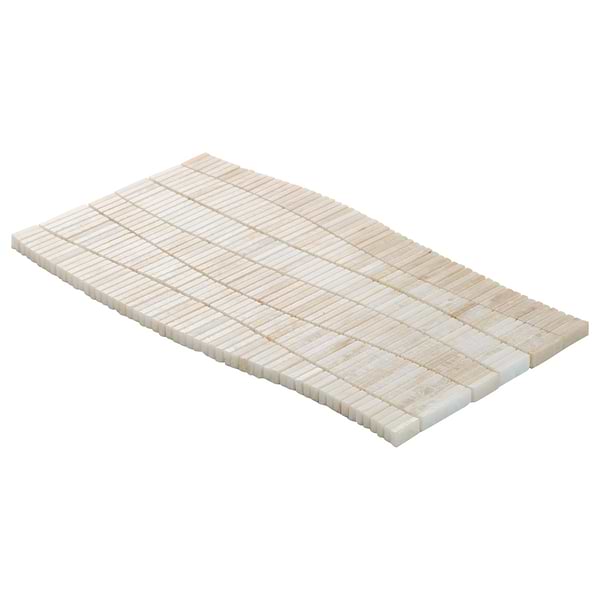 Ladera Vanilla Onyx Honed Marble Wave Micro Mosaic Tile in Beige & Cream, View 8, open zoomed image