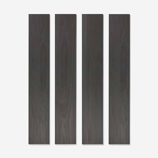 Millie Ebony Black 8x48 Wood Look Matte Porcelain Tile in Black, View 7, open zoomed image