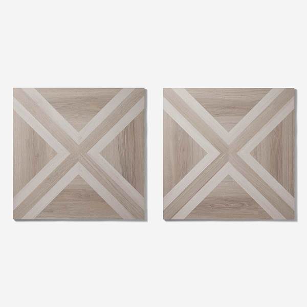 Marsai Modern Parquet Weathered & Light Oak 32x32 Wood Look Matte Porcelain Tile in Brown, View 7, open zoomed image
