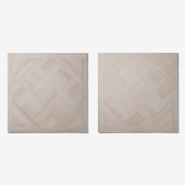 Marsai Traditional Parquet Light Oak 32x32 Wood Look Matte Porcelain Tile in Beige & Cream, View 7, open zoomed image