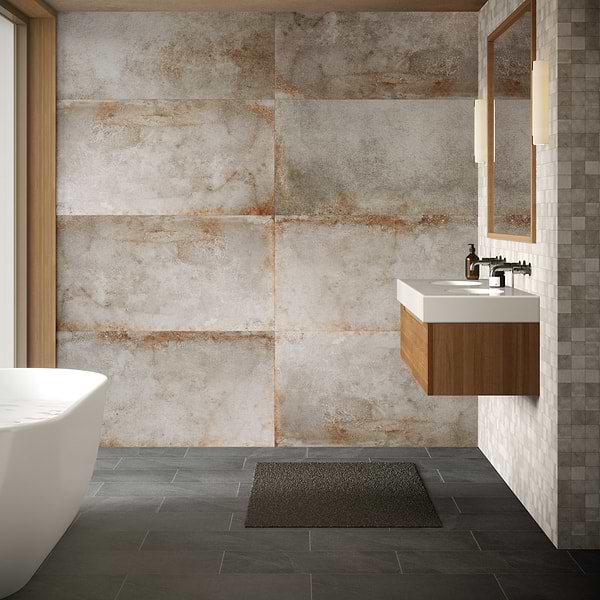 Flatiron 2.0 White 24x48 Matte Porcelain Tile by Angela Harris in White, View 7, open zoomed image
