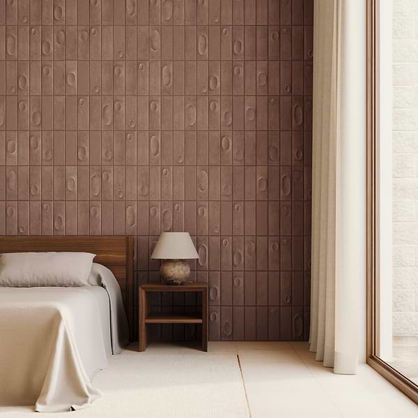 Telos Earth Brown 4x12 Terracotta Look Matte Ceramic Tile in Brown, View 7, open zoomed image