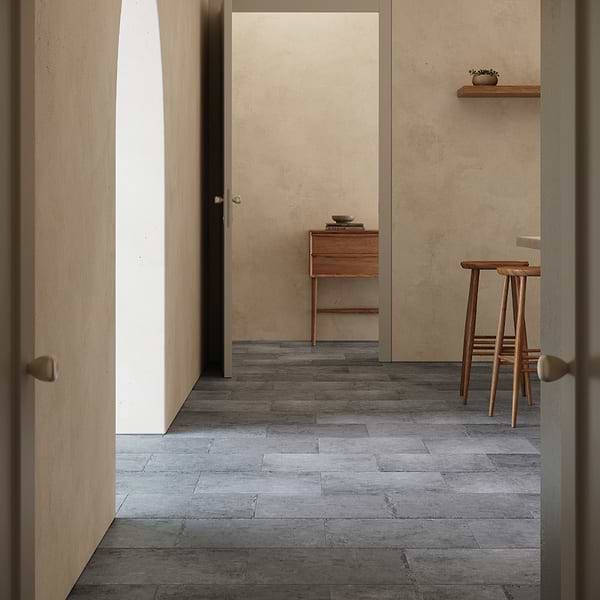 Portrait Ocean Blue 12x24 Matte Porcelain Tile in Blue Gray, View 7, open zoomed image