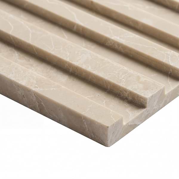 Stonework Barcode Botticino 12x24 3D Polished + Honed Marble Tile