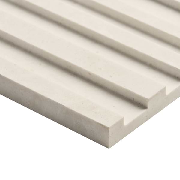 Stonework Barcode Vanilla Warm White 12x24 3D Polished and Honed Marble Tile
