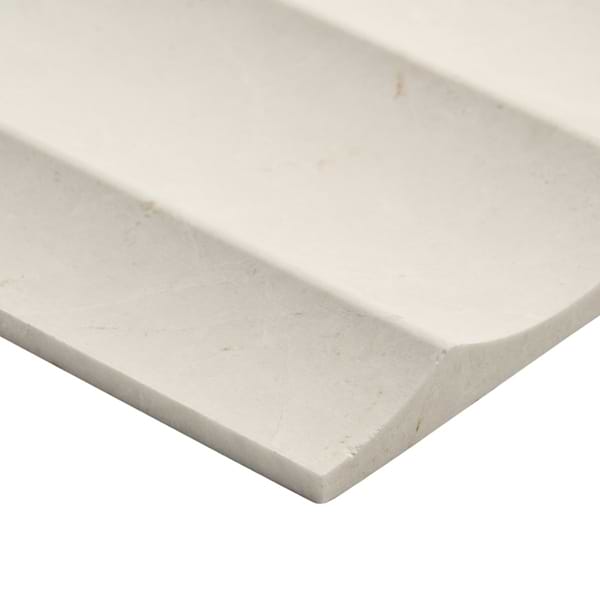 Vanilla Fluted Warm White 12x24 3D Honed Marble Tile in Warm White, View 7, open zoomed image