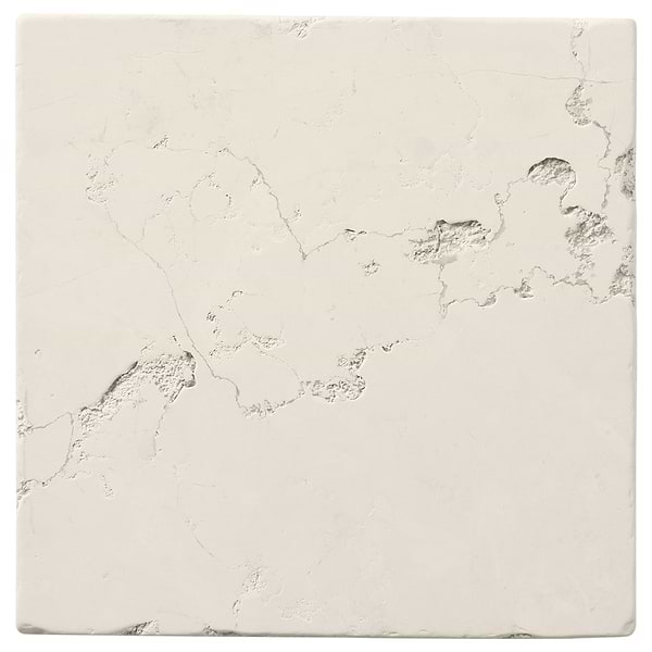Bianco Perlino 8x8 Tumbled Marble Tile