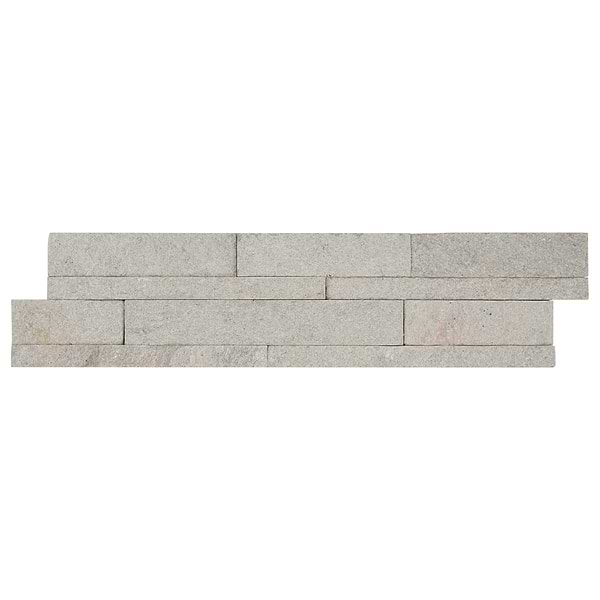 Tenerife Classic Silver 6x24 Splitface Quartzite Stacked Stone Tile
