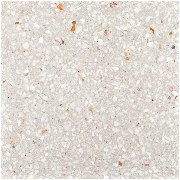 True Terrazzo Dove Gray 16x16 Polished Terrazzo Tile