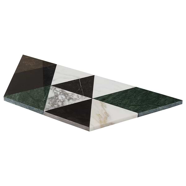 Prism Verdone Green Polished Marble Mosaic Tile