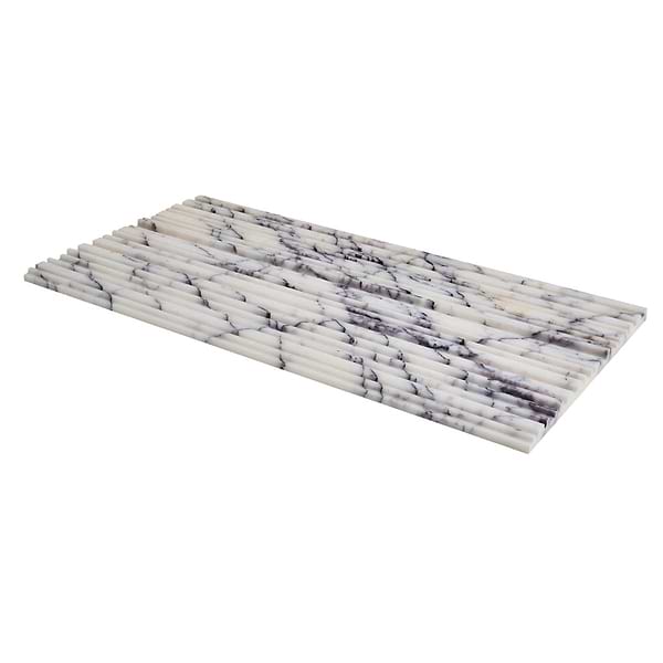 Stonework Stria Lilac 12x24 3D Honed Marble Tile