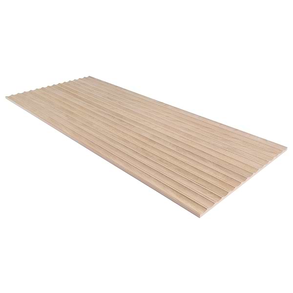Arket Honey Brown 18x48 Fluted Wood Look Matte Ceramic Tile