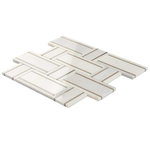 Esplanade Asian Statuary Polished Marble Mosaic Tile