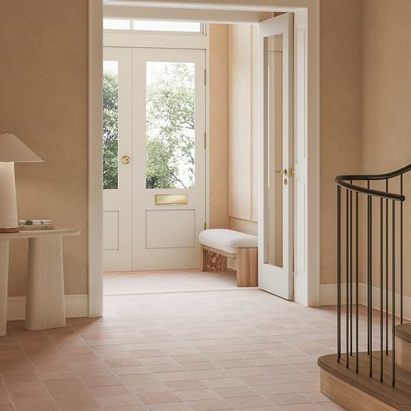 Rosa Perlino 8x8 Tumbled Marble Tile