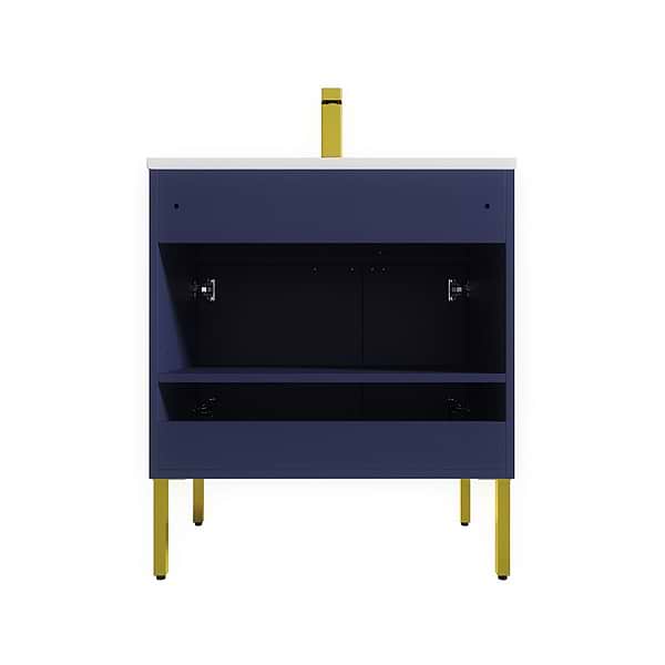 Portofino 30'' Navy Blue Vanity And Counter