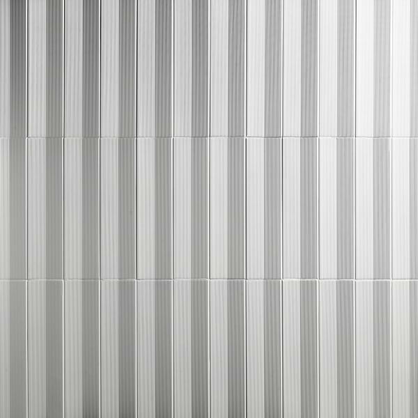 Kinzie Concave White 4x16 3D Matte Ceramic Tile