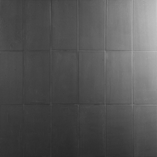 Kinzie Waffle Charcoal Black 8x16 Textured Matte Ceramic Tile in Charcoal, View 9, open zoomed image