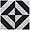 Cleopatra Diagonal Truffle White Terrazzo and Nero Marquina Black Marble Polished Mosaic Tile